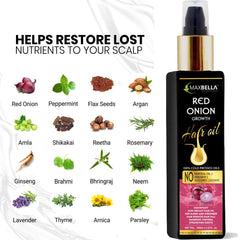 Onion Hair Oil + Onion Shampoo for Hair Fall Control (2 Items in the set)