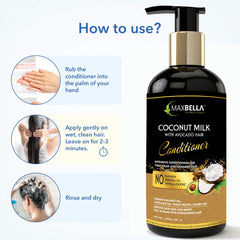 Coconut With Avocado for Nourishing, Hydrating Hair Conditioner (300ml)