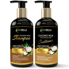 Coconut Milk Hair Shampoo (300ml) & Coconut Milk Hair Conditioner (300ml) Combo Pack