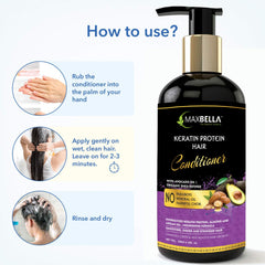 Curd With Keratin Protein Hair Shampoo 300ml,Keratin Hair Conditioner 300ml & Red Onion Hair Oil 200 ml Combo (3 Items in the set)