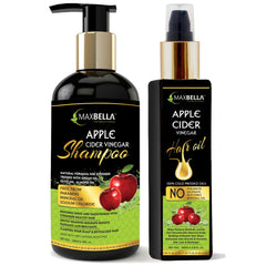 Apple Cider Vinegar Hair Shampoo (300ml) & Apple Cider Vinegar Hair Oil (200ml)  Combo Pack