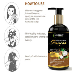 Coconut Milk Hair Shampoo (300ml) & Coconut Milk Hair Conditioner (300ml) Combo Pack