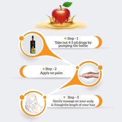 Apple Cider Vinegar Hair Shampoo (300ml) & Apple Cider Vinegar Hair Oil (200ml)  Combo Pack