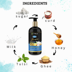 Dahi Shampoo for Anti Dandruff | With Panchamrit (Milk, Honey, Sugar, Curd, Ghee) | No sulphate & Parabens Hair Shampoo (300ml)